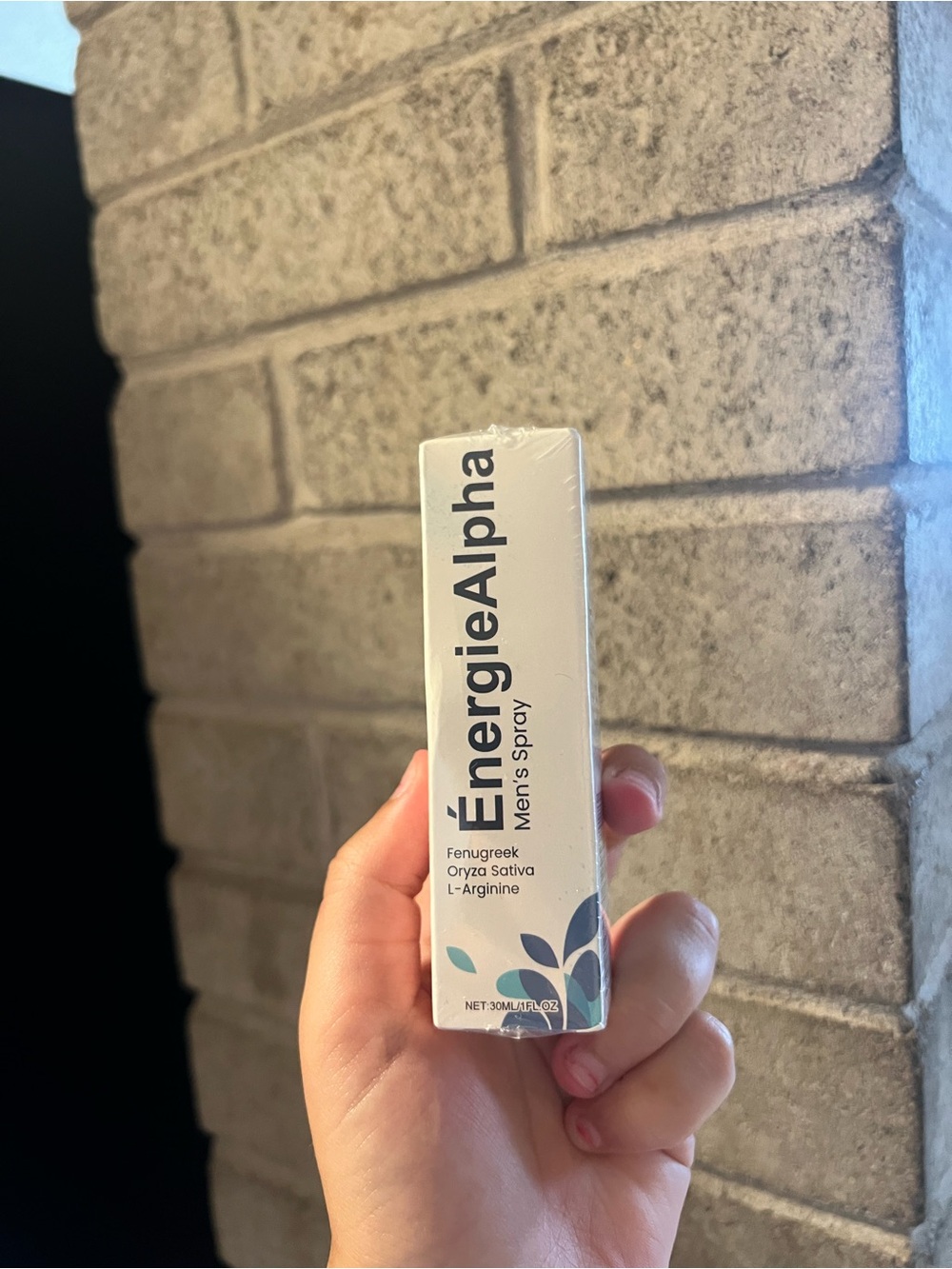 Énergie Alpha Men's Spray — White & Teal Packaging